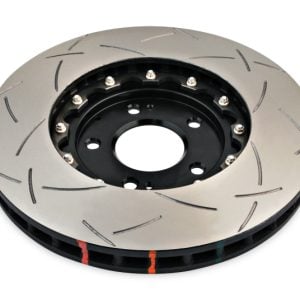DBA 03-05 Evo 8/9 Front Slotted 5000 Series 2 Piece Rotor Assembled w/ Black Hat