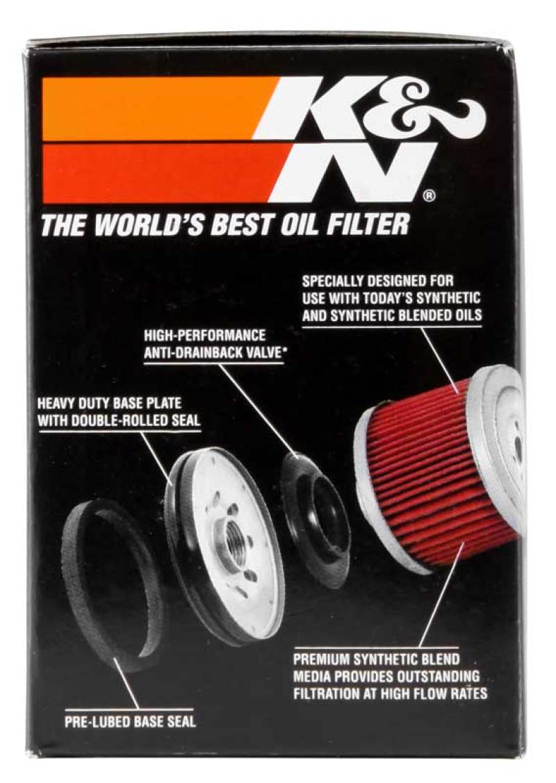 K&N 01-12 Yamaha FJR 1300/1300A/1300AE/1300AS 2.688in OD x 3.813in H Oil Filter - Image 8