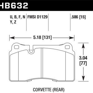 Hawk 2007-2015 Volkswagen Tourareg Base/V6/V6-Sport/TDI HPS 5.0 Performance Rear Brake Pads