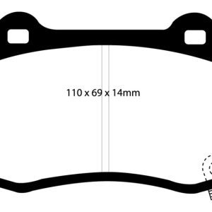 EBC 06-10 Jeep Grand Cherokee 6.1 SRT-8 Greenstuff Rear Brake Pads
