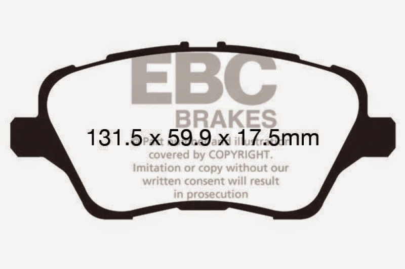 EBC 2017+ Ford Fiesta (MK7) Bluestuff Front Brake Pads - Image 3