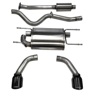 Corsa 2012-2025 Scion FRS / Subaru BRZ Black Tip Sport Cat-Back Exhaust
