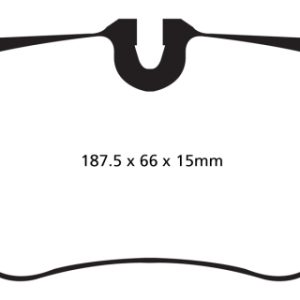 EBC 12-15 Porsche 911 (991) (Cast Iron Rotor only) 3.8 Carrera S Yellowstuff Rear Brake Pads