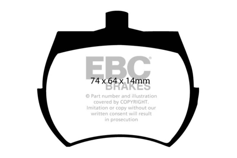 EBC 62-71 Austin-Healey Sprite (Steel Wheels) Greenstuff Front Brake Pads - Image 5