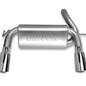 Gibson 07-17 Jeep Wrangler JK Rubicon 3.6L 2.5in Axle-Back Dual Split Exhaust - Aluminized