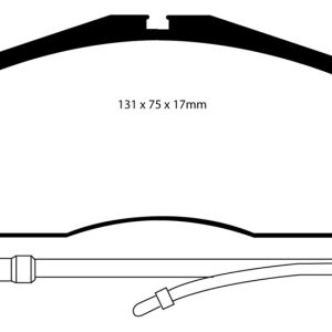 EBC 93-95 Porsche 911 (964) 3.6 Turbo Yellowstuff Front Brake Pads