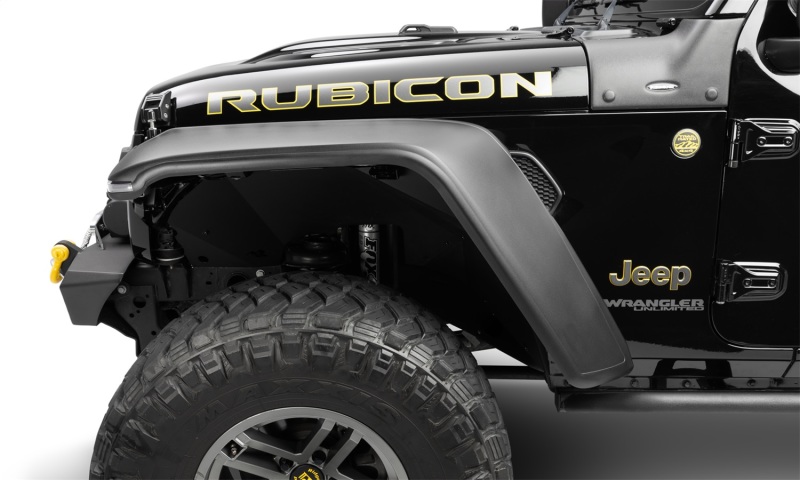 Bushwacker 18-21 Jeep Wrangler JL (2-Door & 4-Door) Flat Style Flares 4pc - Black - Image 6