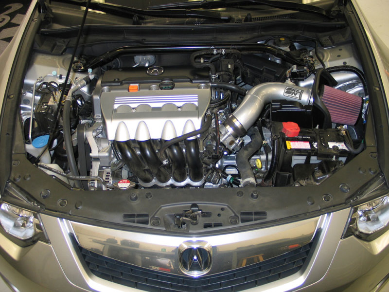 K&N 09 Acura TSX 2.4L Silver Typhoon Intake - Image 4