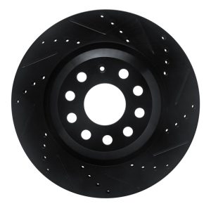 DFC 06-25 Audi S3 (USA/Canada) Rear Right Drilled & Slotted Black Brake Rotor