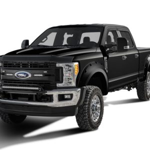 Bushwacker 17-20 Ford F-250 Super Duty / F-350 Super Duty Pocket Style Flares 4pc - Agate Black Met