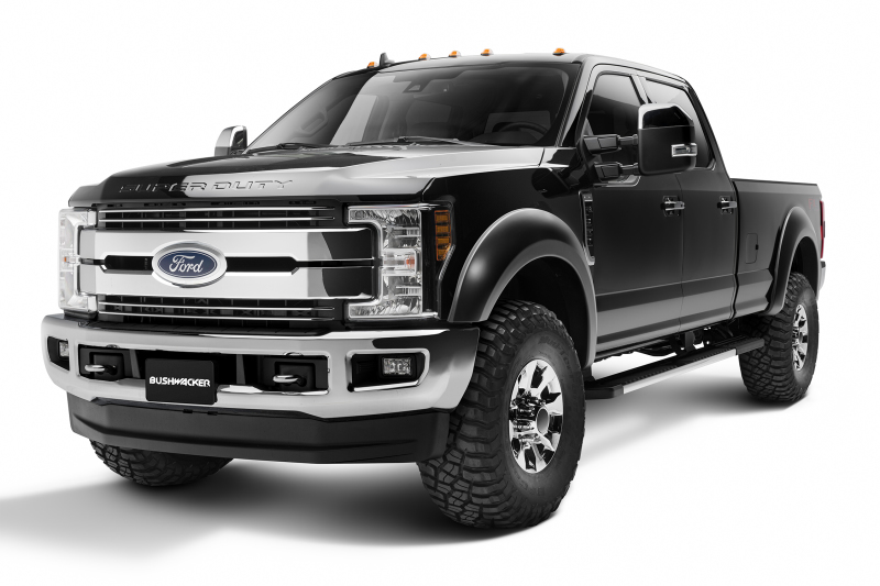 Bushwacker 17-18 Ford F-250 Super Duty Extend-A-Fender Style Flares 4pc - Black - Image 4