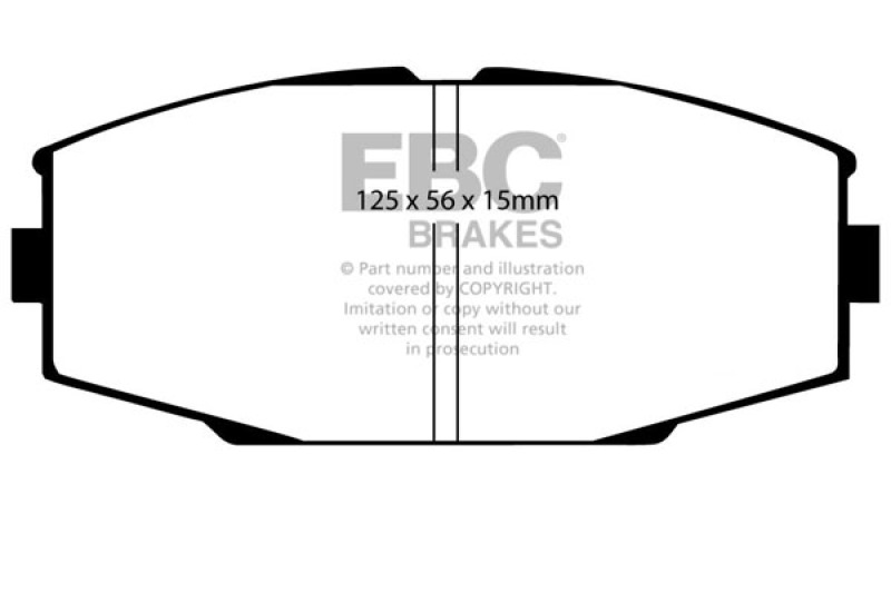 EBC 86-92 Toyota Supra 2.8 Yellowstuff Front Brake Pads - Image 3