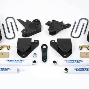 Fabtech 01-04 Ford F250/350 2WD 6in Basic Sys w/Perf Shks