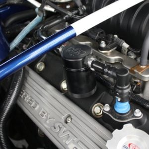 J&L 07-14 Ford Mustang GT500 Passenger Side Oil Separator 3.0 - Black Anodized