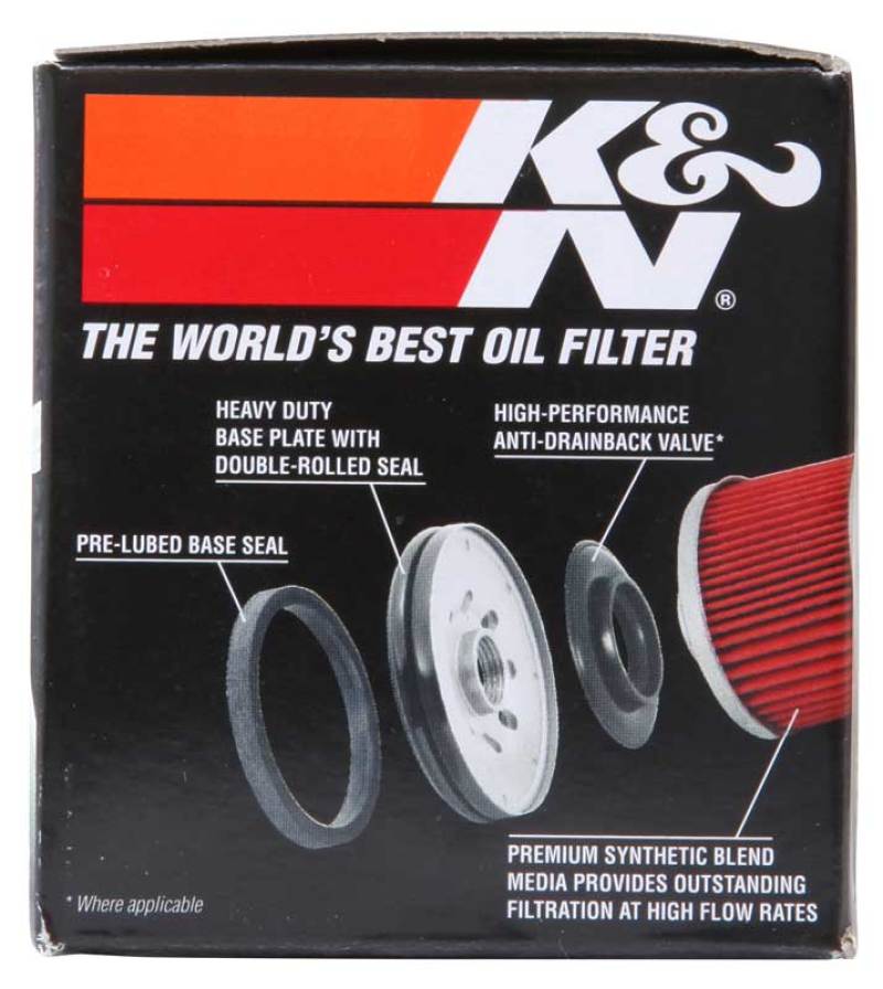 K&N Honda / Kawasaki / Arctic Cat / Suzuki / Triumph / Yamaha 2.688in OD x 2.969in H Oil Filter - Image 7
