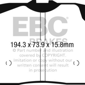 EBC 17-24 Audi RS4 2.9TT / 21-24 Audi RS3 2.5T Yellowstuff Front Brake Pads