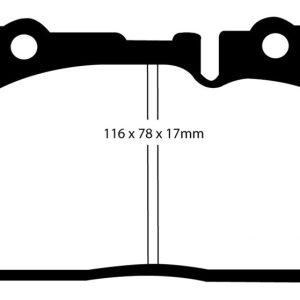 EBC 95-00 Lexus LS400 4.0 Redstuff Front Brake Pads
