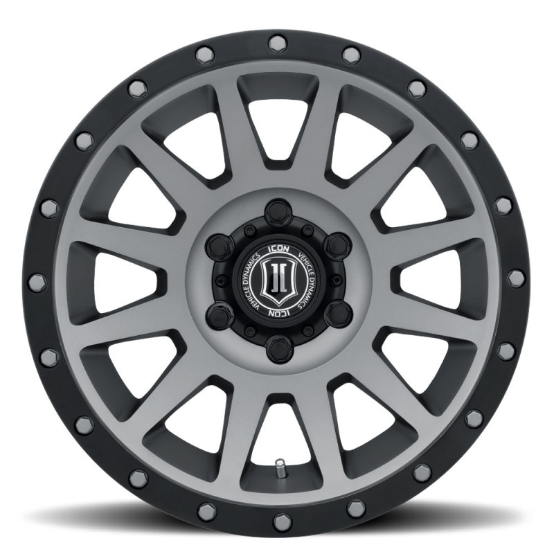 ICON Compression 18x9 6x5.5 0mm Offset 5in BS Titanium Wheel - Image 2