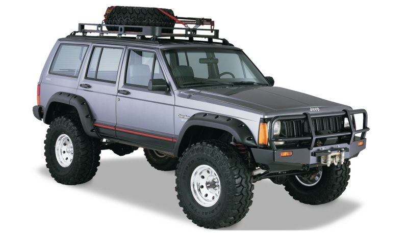Bushwacker 84-01 Jeep Cherokee Cutout Style Flares 4pc Fits 4-Door Sport Utility Only - Black - Image 5