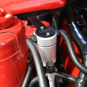 J&L 05-10 Ford Mustang GT/Bullitt/Saleen Passenger Side Oil Separator 3.0 - Clear Anodized