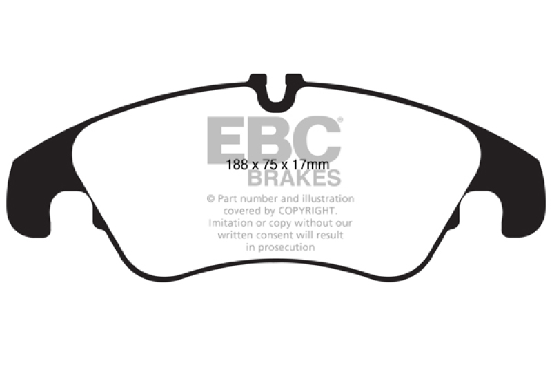 EBC 11 Audi A6 2.0 Turbo Redstuff Front Brake Pads - Image 5