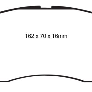 EBC 08-13 Cadillac CTS 3.6 (315mm Rear Rotors) Redstuff Front Brake Pads