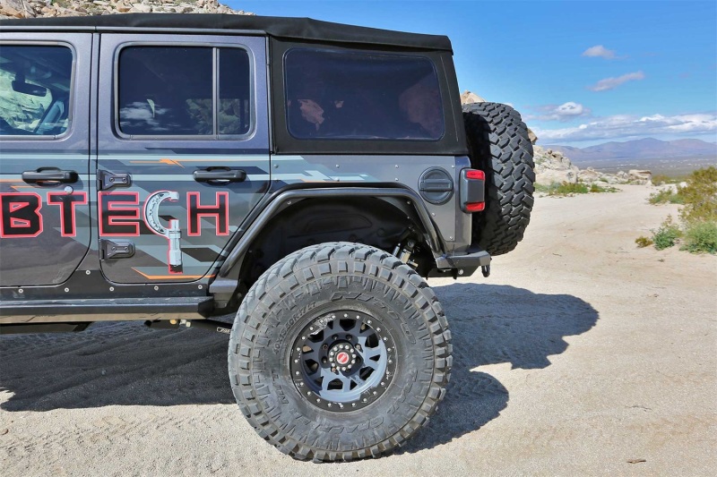 Fabtech 18-21 Jeep JL 4WD Rear Steel Tube Fenders - Textured Black - Image 8