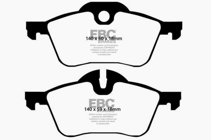 EBC 02-03 Mini Hardtop 1.6 Yellowstuff Front Brake Pads - Image 6