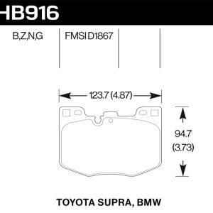 Hawk 2020 Toyota Supra / 19-20 BMW Z4 HP+ Street Front Brake Pads