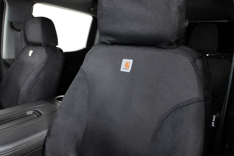 Covercraft 19-24 Chevrolet Silverado Carhartt Super Dux SeatSaverFront Row Seat Covers - Blk - Image 8