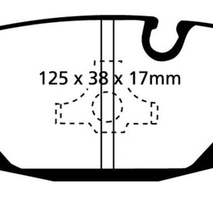 EBC 87-88 BMW M5 3.5 (E28) Redstuff Rear Brake Pads