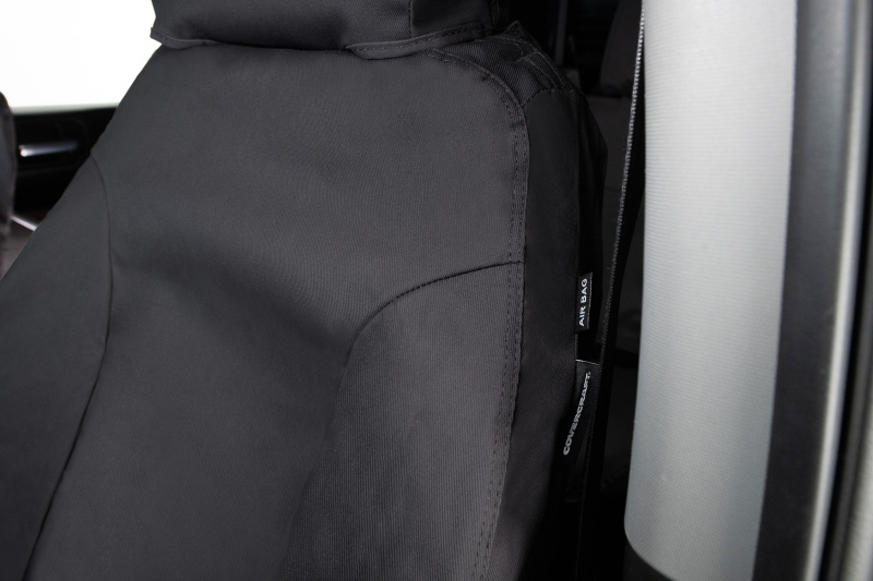 Covercraft 20-21 Dodge RAM Polycotton SeatSaver Custom Front Row Seat Covers - Charcoal - Image 8