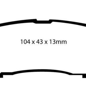 EBC 97-02 Ford Escort 2.0 Redstuff Rear Brake Pads
