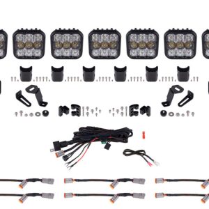 Diode Dynamics Bronco SS5 Sport CrossLink Windshield - White Combo Lightbar Kit
