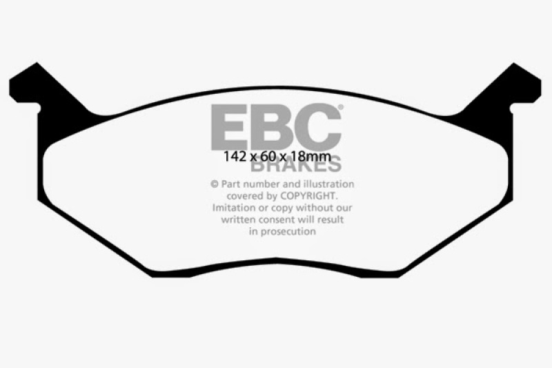 EBC 80-83 Chrysler Cordoba 3.7 Yellowstuff Front Brake Pads - Image 7