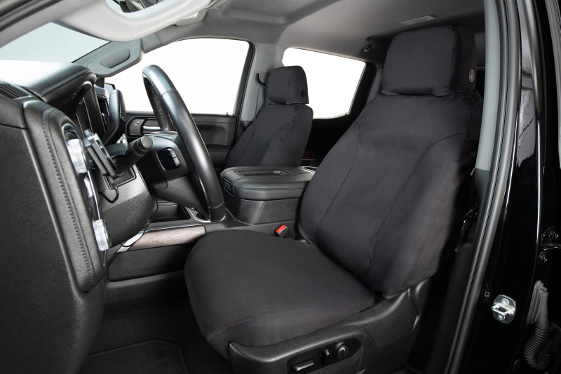 Covercraft 20-21 Dodge RAM Polycotton SeatSaver Custom Front Row Seat Covers - Charcoal - Image 4