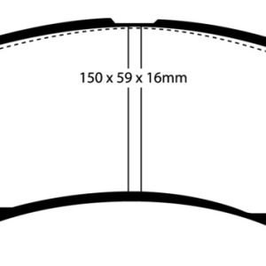 EBC 98-02 Dodge B150 B1500 Cargo 1500 Van 1/2 Ton Yellowstuff Rear Brake Pads