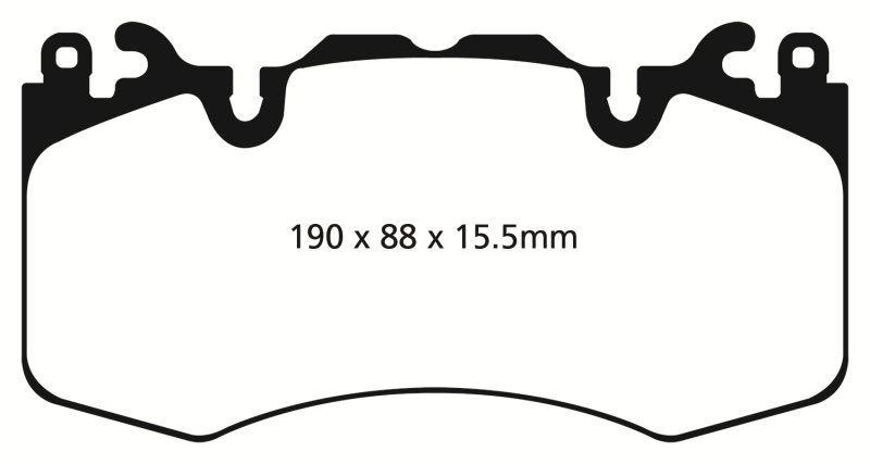 EBC 13+ Land Rover Range Rover 3.0 Supercharged Yellowstuff Front Brake Pads - Image 2
