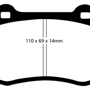 EBC 96-00 Lotus Esprit Turbo 2.0 Turbo GT3 Bluestuff Front Brake Pads
