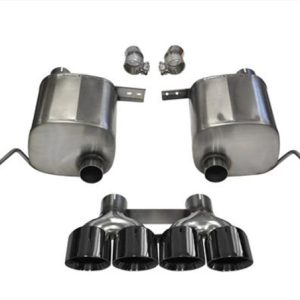 Corsa 2014-2019 Corvette C7 Coupe 6.2L V8 AT/MT 2.75in Valve-Back Dual Rear Exit Black Sport Exhaust