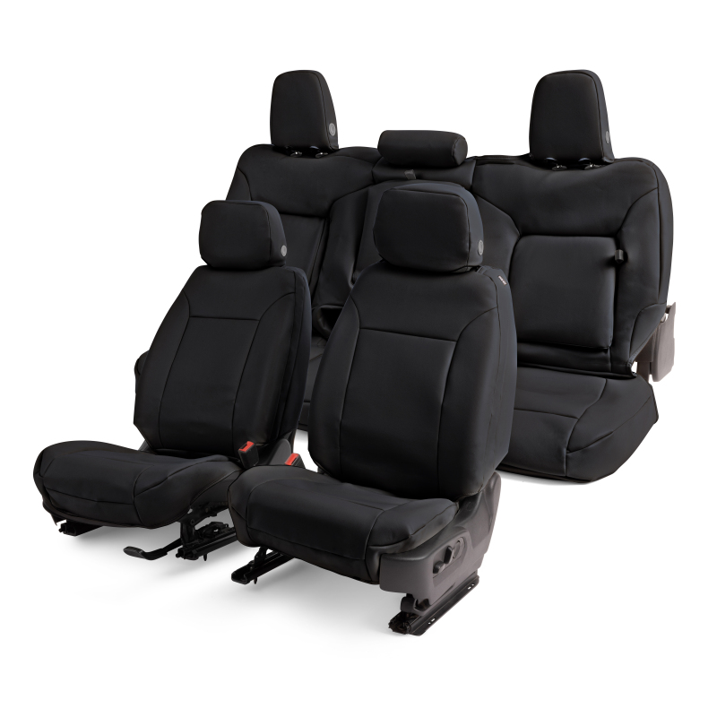 Covercraft 19-24 Chevrolet Silverado Leatherette PrecisionFit Custom Second Row Seat Covers - Black - Image 8