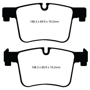 EBC 11+ BMW X3 2.0 Turbo (F25) Yellowstuff Front Brake Pads