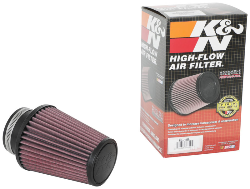 K&N Universal Clamp-On Air Filter 3in Flange ID x 5in Base OD x 3.5in Top OD x 6in Height - Image 3