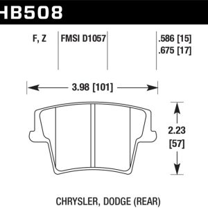 Hawk 05-14 Chrysler 300 HPS 5.0 Rear Brake Pads