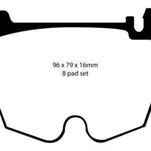 EBC 03-06 Mercedes-Benz CL55 AMG 5.4 Supercharged Redstuff Front Brake Pads
