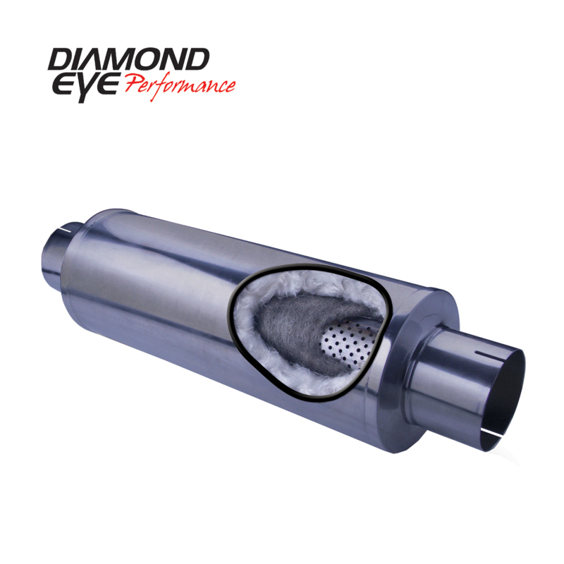 Diamond Eye MFLR 4inID SGL IN/SGL OUT 7inDIA X 24in BODY 30in LENGTH PERF SLOTTED ENDS 409 SS - Image 2