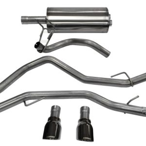 Corsa 09-18 Dodge Ram 1500 4.7L/5.7L V8 Quad/Crew Cab/Short Bed Black Dual Rear Exit Cat-Back Exhaus