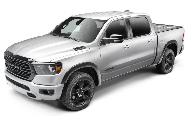 Bushwacker 19-22 Ram 1500 (Excl. Rebel/TRX) 76.3 & 67.4in Bed OE Style Flares 4pc Set - Blk / Smooth - Image 10