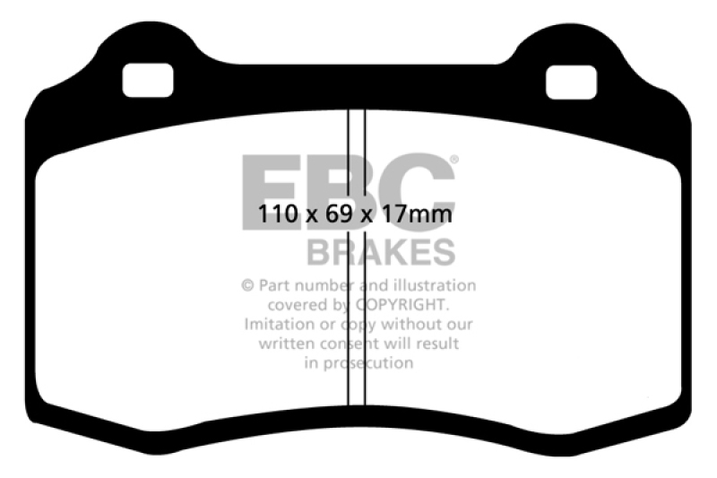 EBC 92-00 Dodge Viper 8.0 Yellowstuff Front Brake Pads - Image 3