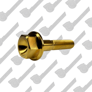 M6x1.0 x 30mm Titanium Flange Head Bolt | Gold Finish